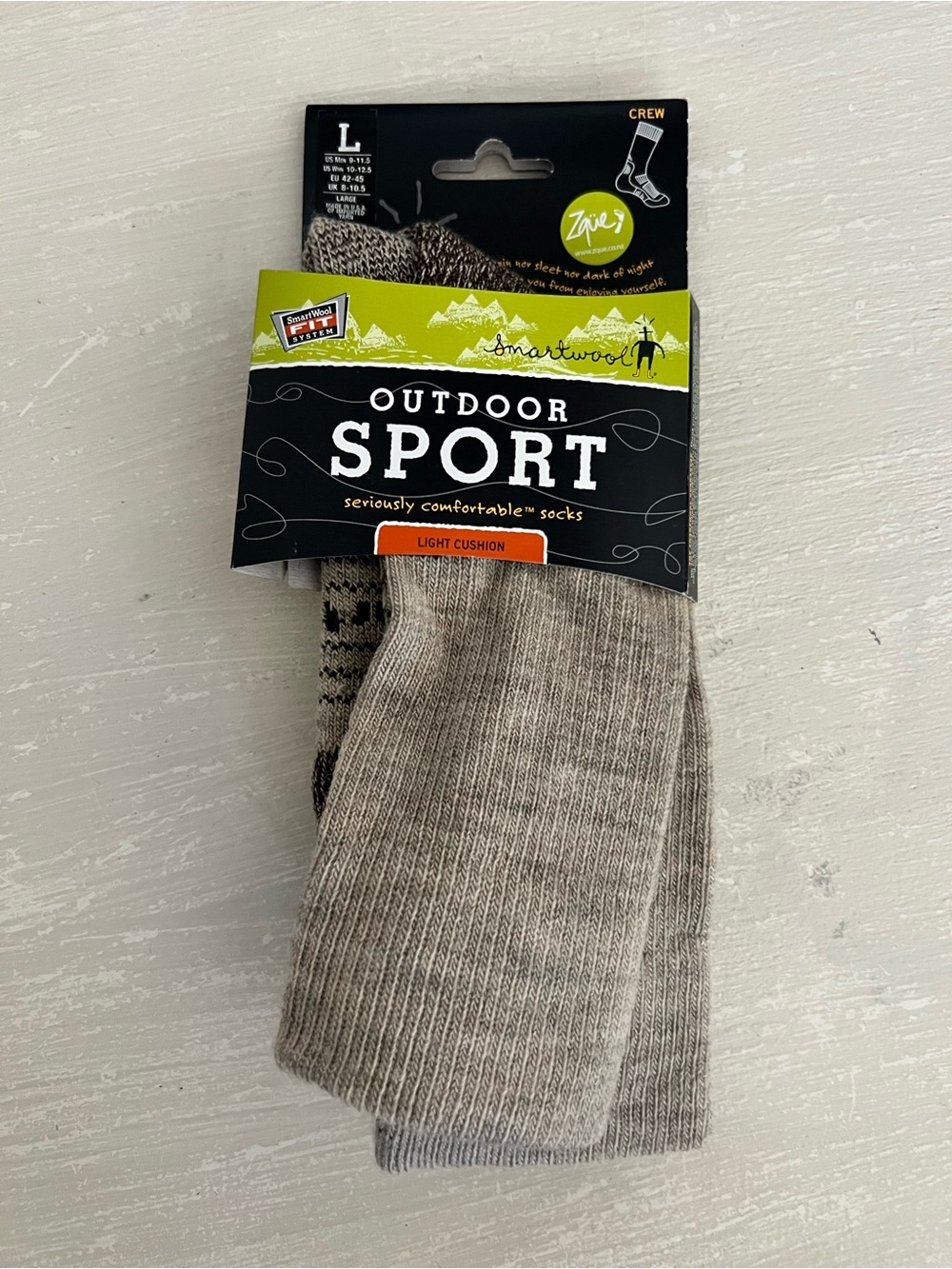 SmartWool Outdoor Sport Crew Socks Large Light Cushion Merino Wool NWT unisex